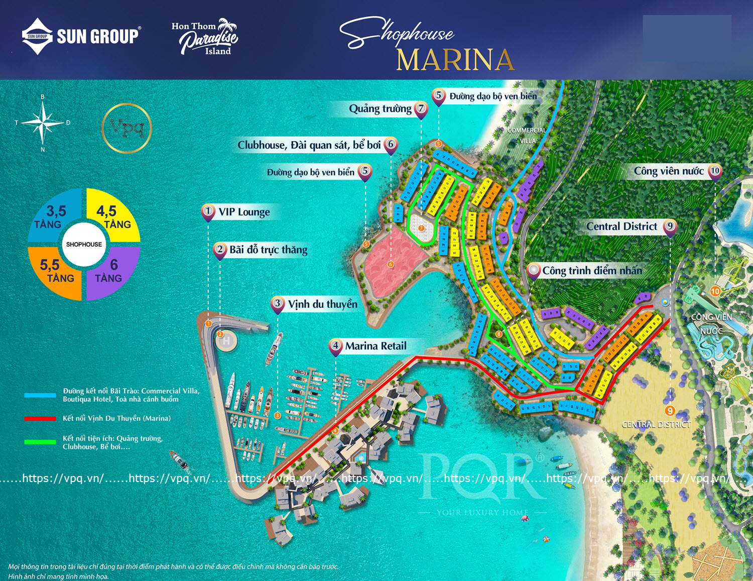 Hệ sinh thái tiện ích 5 sao của The Santo Port Hòn Thơm