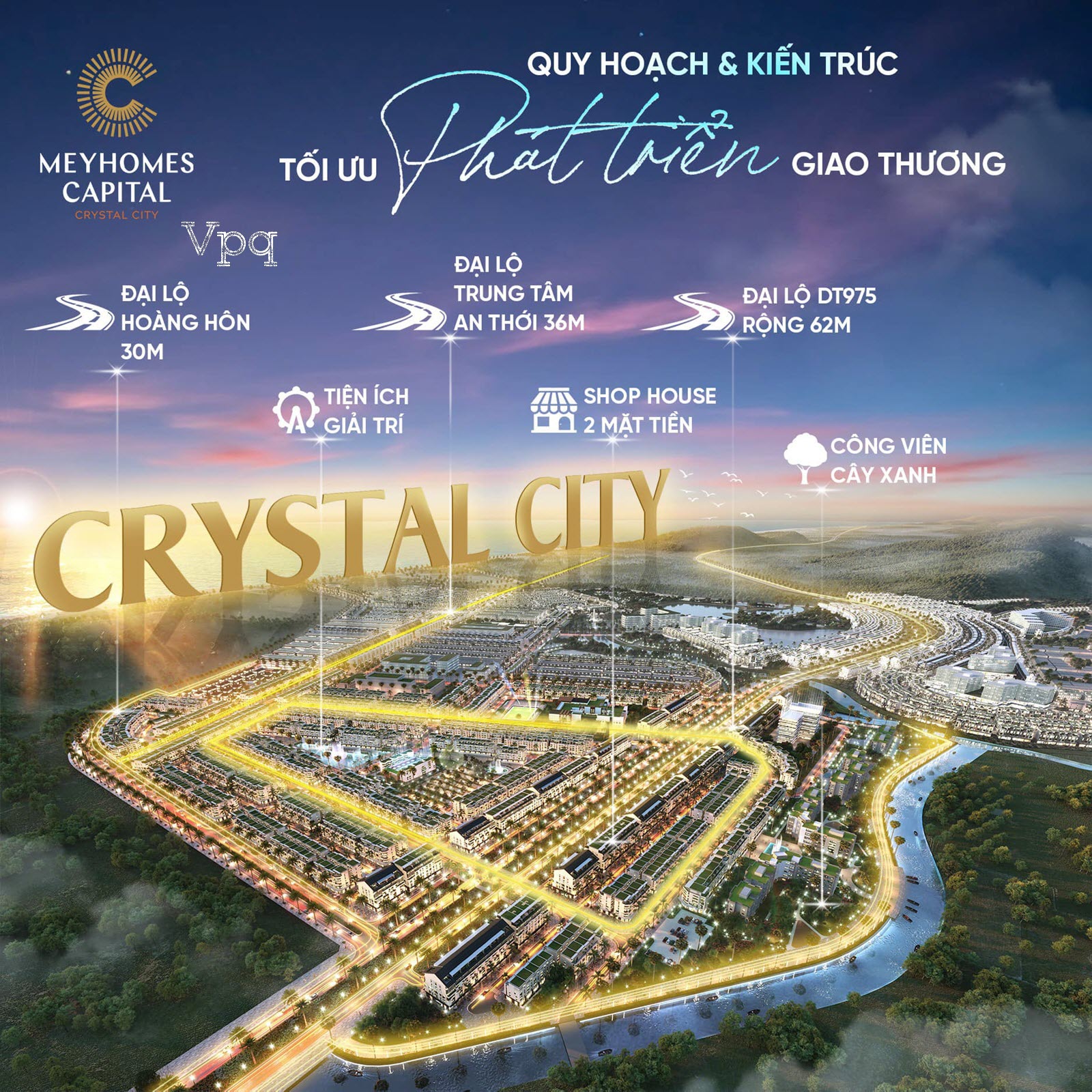 Tổng thể giai đoạn 2 Meyhomes Capital Phú Quốc: Crystal City