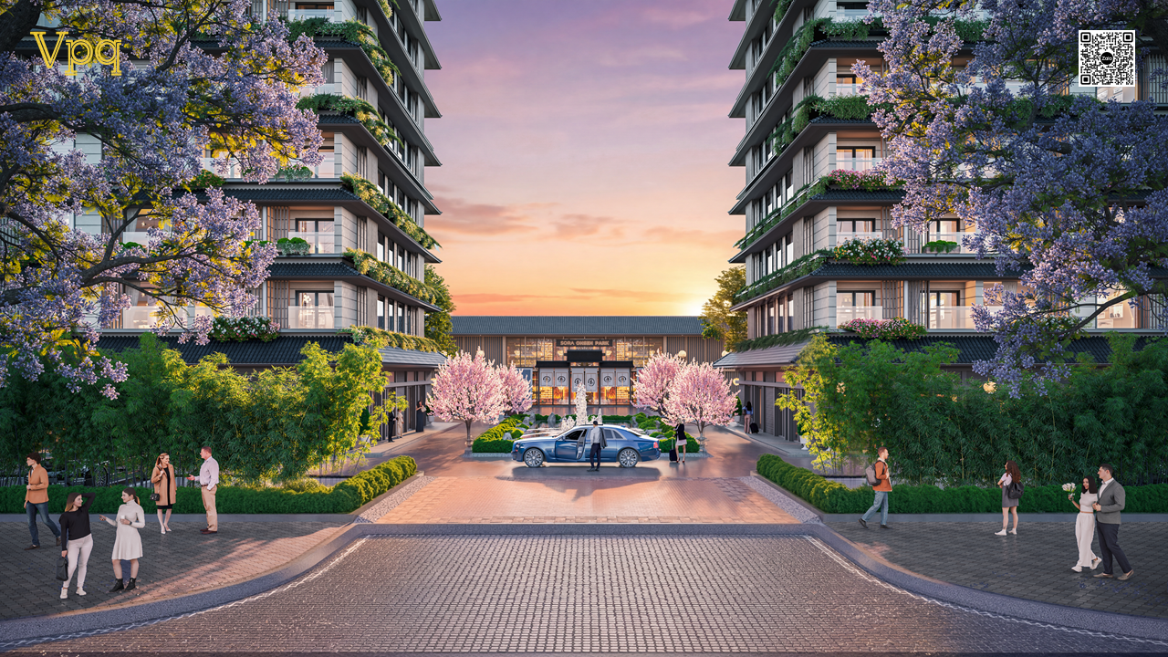 Lối v&agrave;o ch&iacute;nh Lynn Times Onsen Retreat