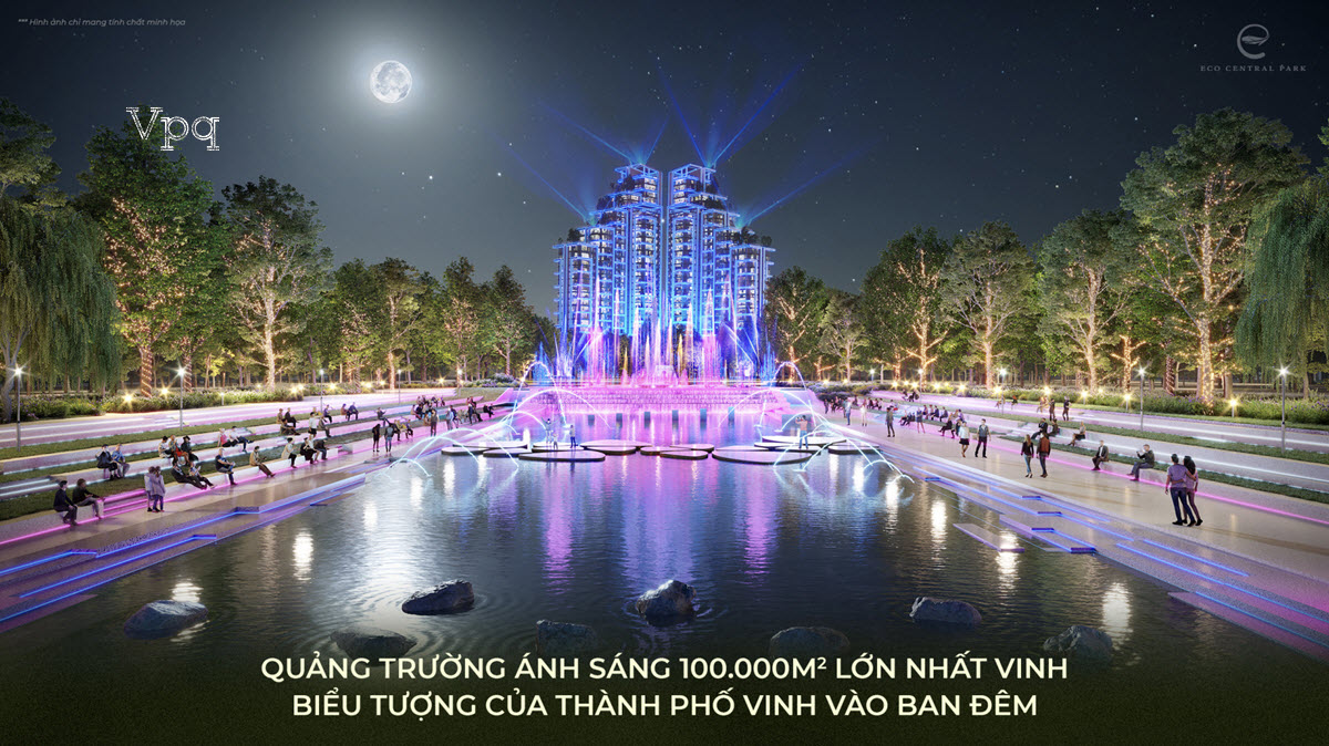Quang trường ánh sáng 100.000m2 lớn nhất thành phố Vinh