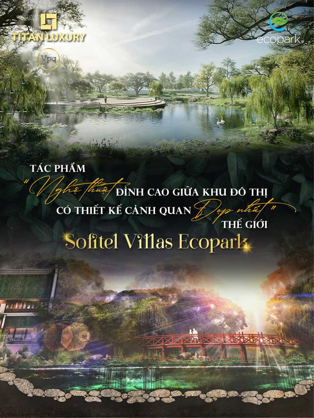 Sofitel Villas Ecopark - một tác phẩm nghệ thuật đỉnh cao giữa khu đô thị triệu cây xanh có thiết kế cảnh quan đẹp nhất thế giới