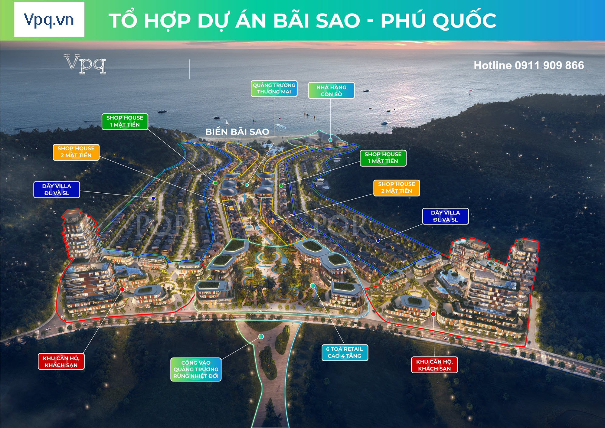 Tổ hợp tiện ích dự án Sun Group Bãi Sao Phú Quốc