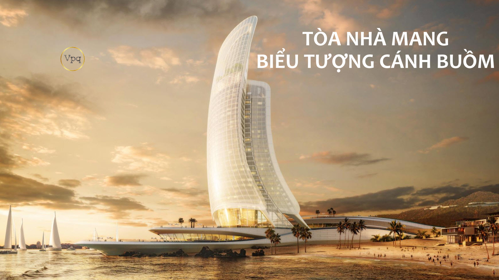 Hình ảnh tòa nhà Cánh Buồm biểu tượng của Đảo Thiên Đường Hòn Thơm