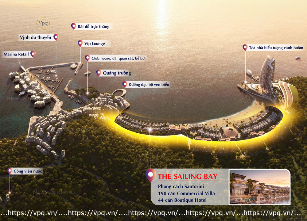 Phối cảnh dự án The Sailing Bay Hòn Thơm, Phú Quốc