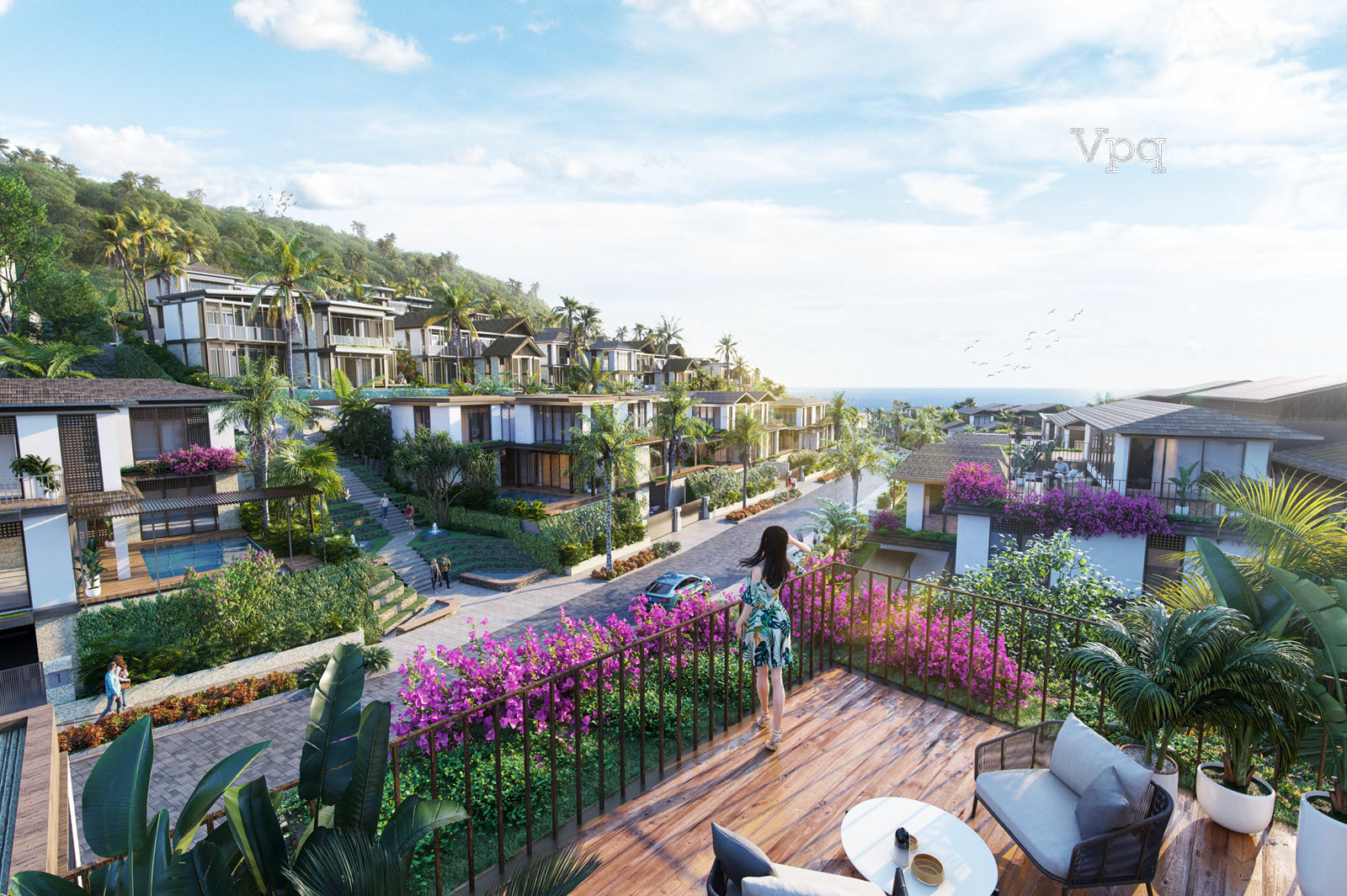 Phối cảnh sản phẩm biệt thự Sun Group Bãi Sao - phong cách Resort living