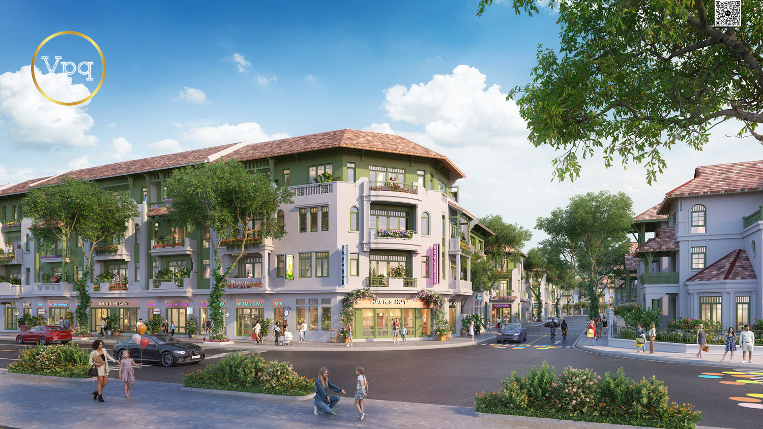 Phối cảnh tầm mắt Shophouse đường C20 Sun Urban City (Kim Tiền 2)