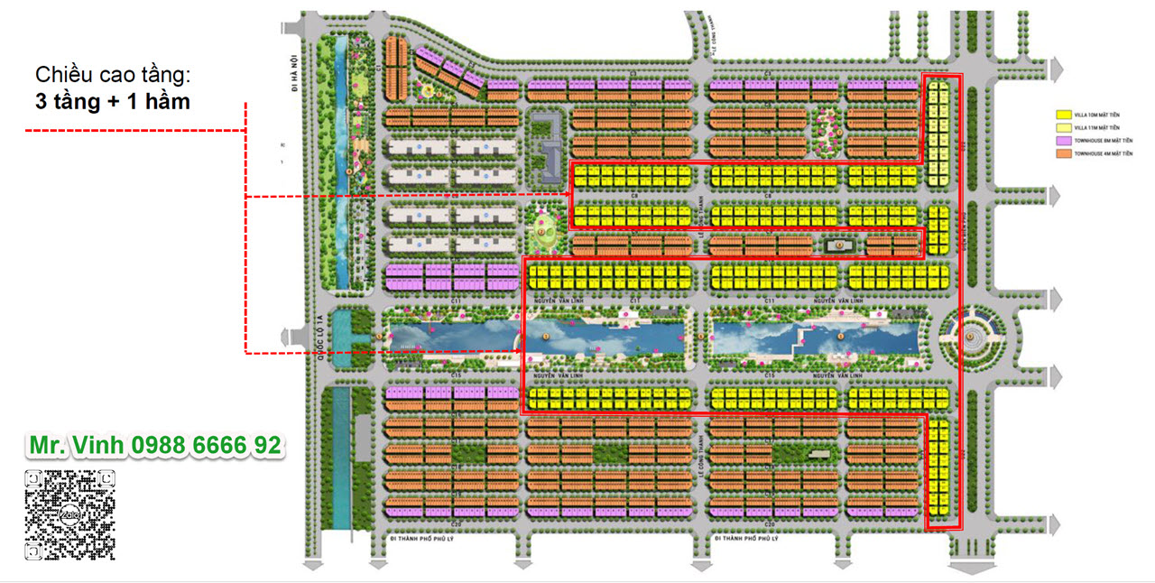 Vị trí biệt thự Sun Urban City