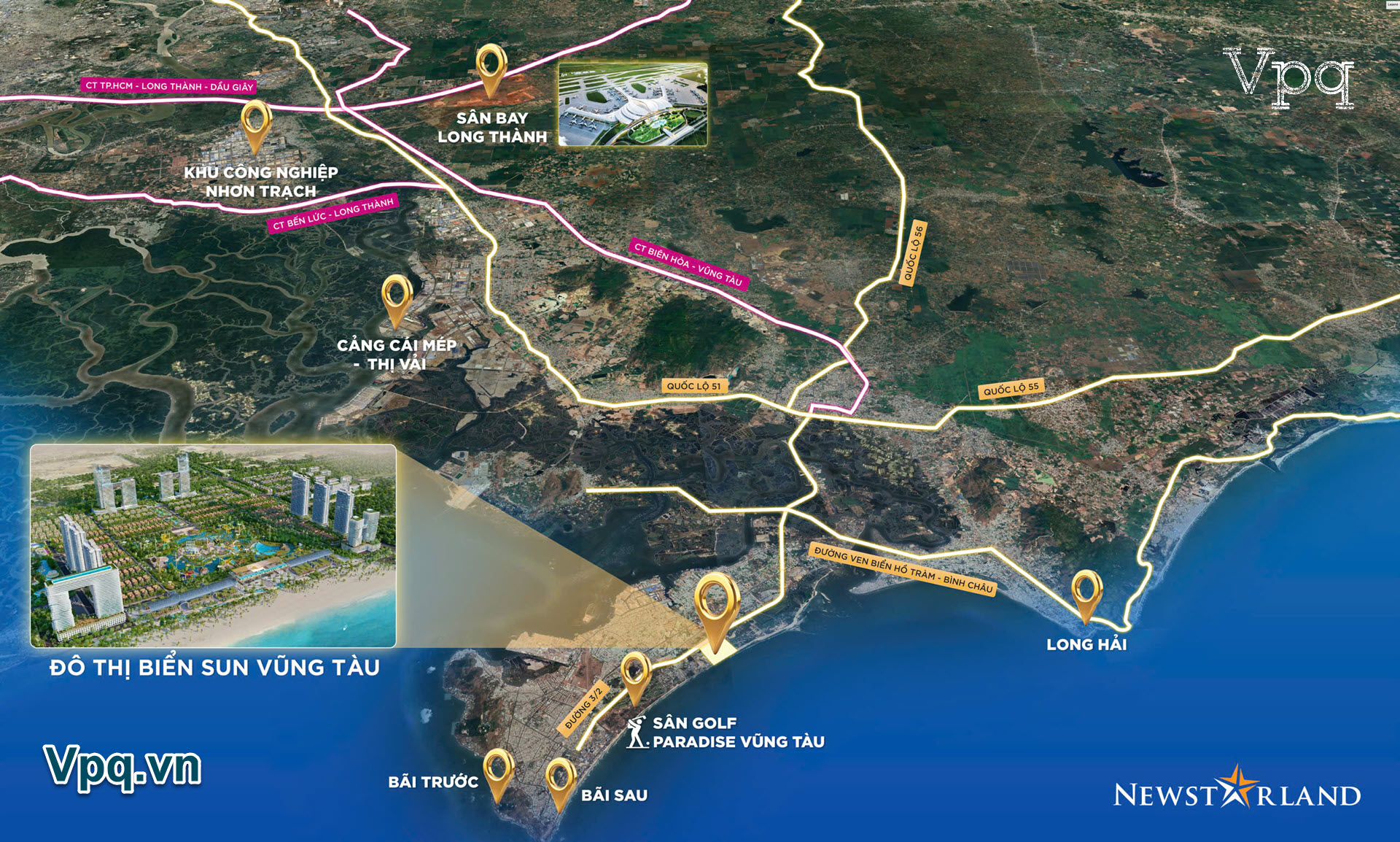 Vị trí dự án Blanca City tại thành phố Vũng Tàu