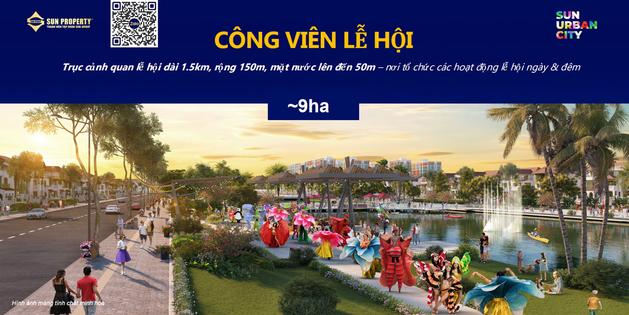 Phối cảnh công viên lễ hội Sun Urban City