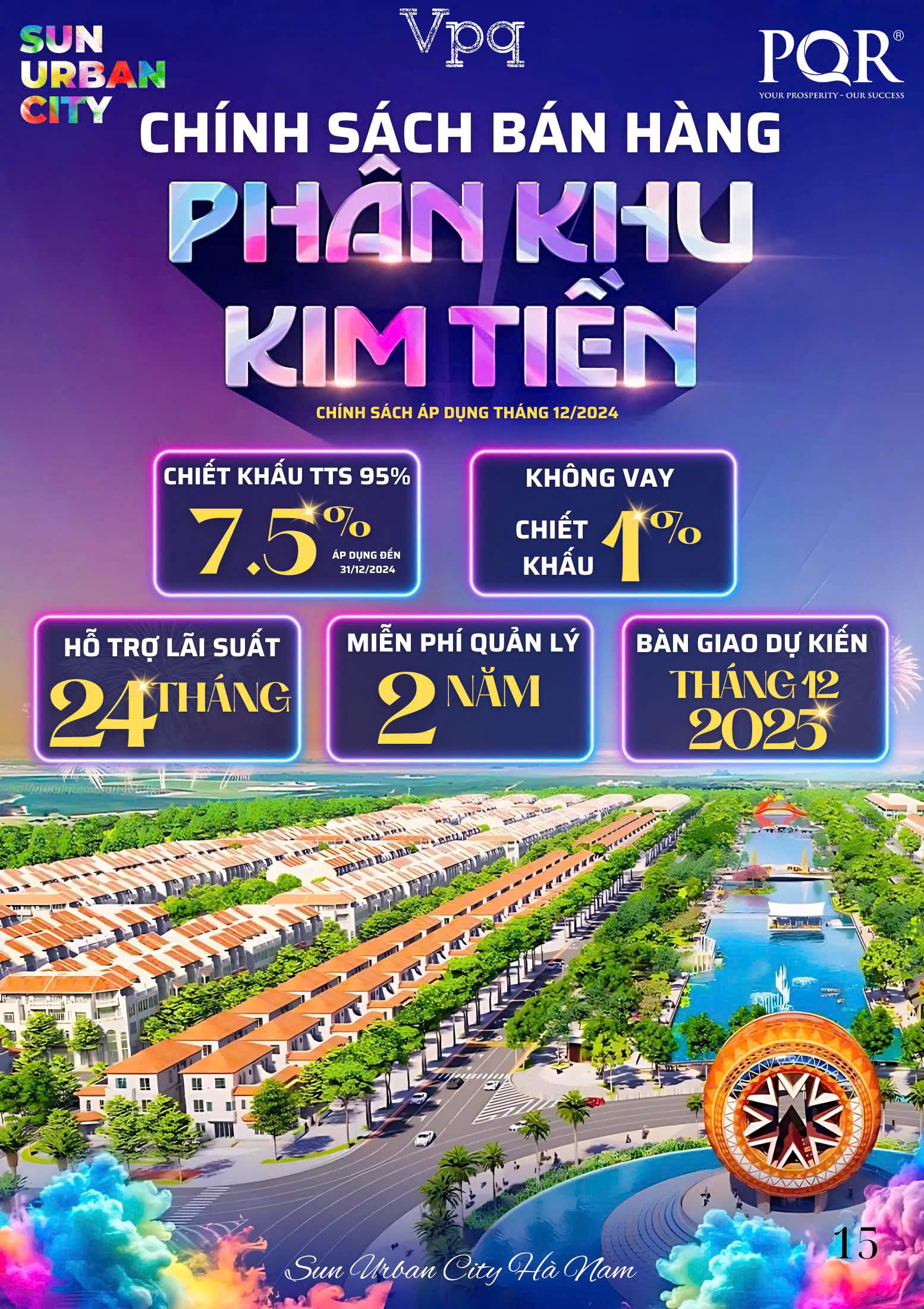 Chính sách bán hàng phân khu Kim Tiền chiết khấu đến 19% 