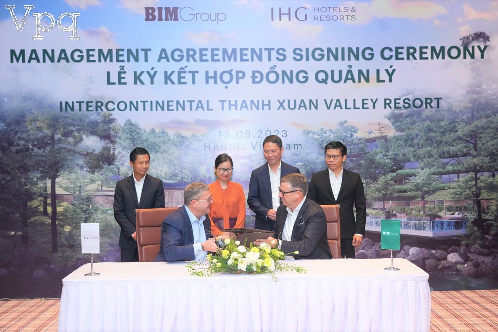 Lễ ký kết hợp tác quản lý Intercontinental Thanh Xuan Valley Resort
