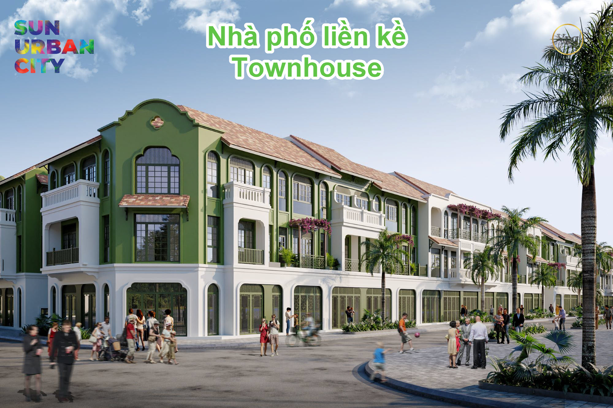 Phối cảnh nhà phố thương mại Sun Urban City