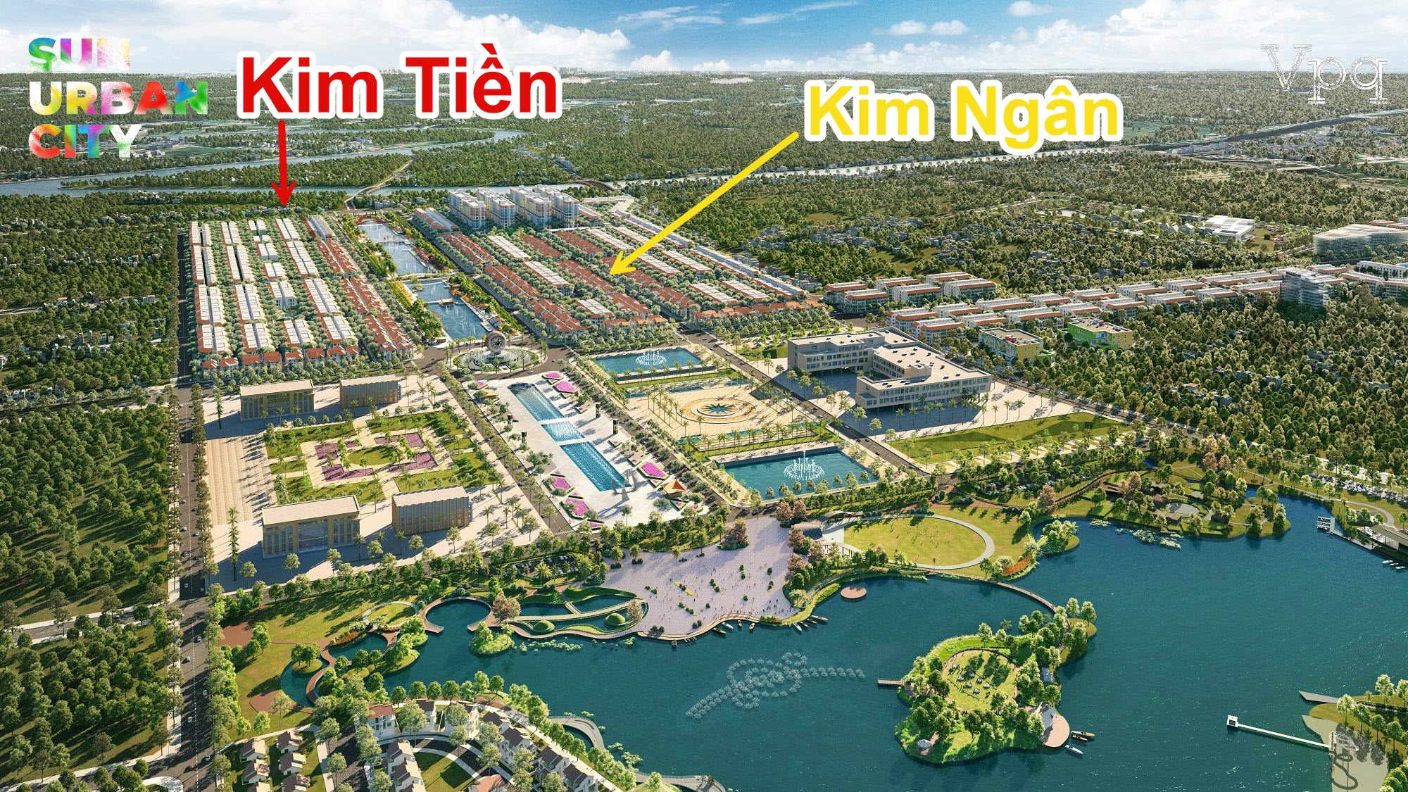 Vị trí phân khu Kim Tiền dự án Sun Urban City Hà Nam