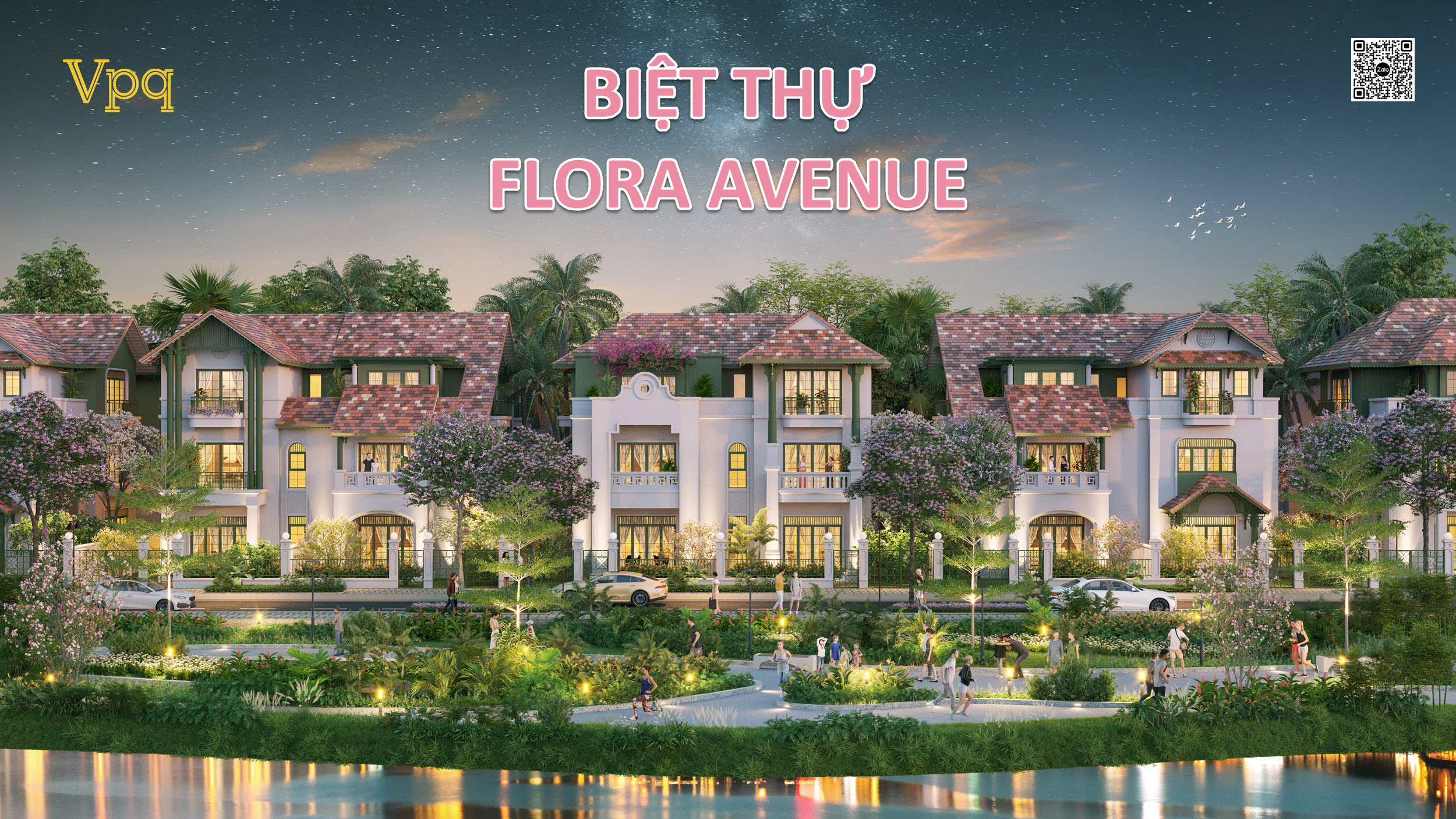 Phối cảnh biệt thự Flora Avenue