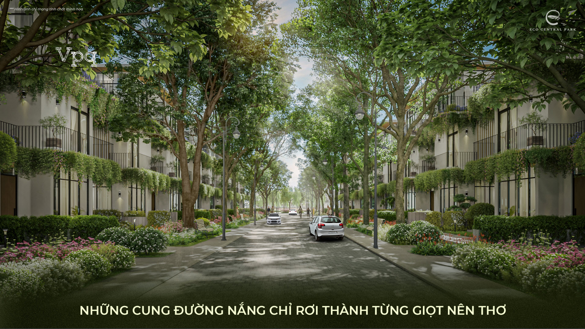 Những cung đường biệt thự song lập The Garden Eco Central Park