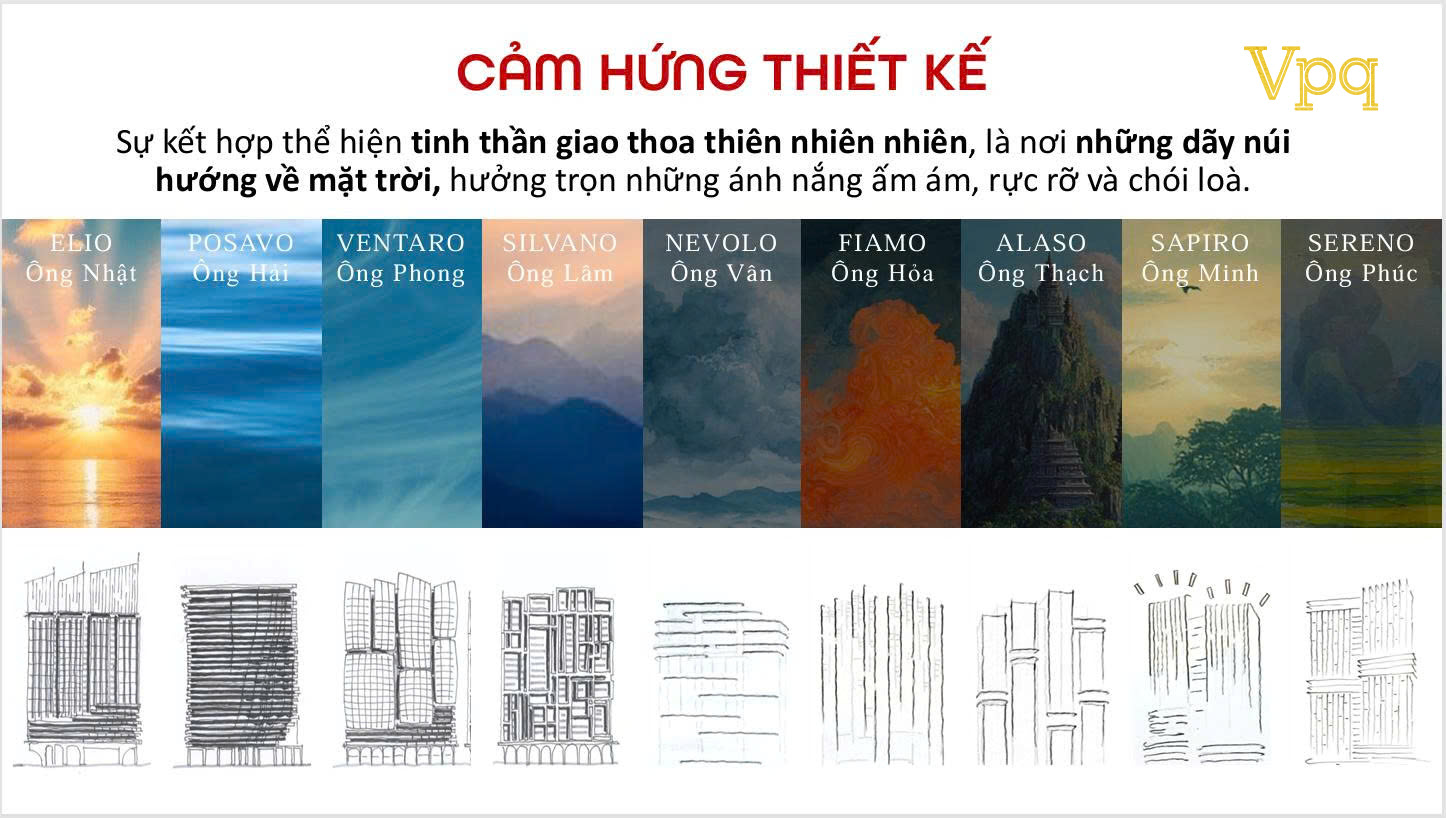 Cảm hứng thiết kế các tòa căn hộ The Sunset