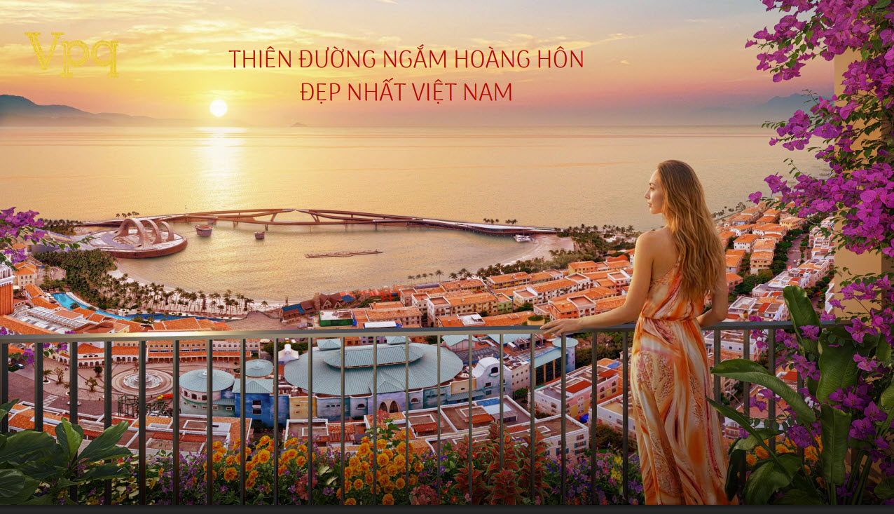 Góc view hoàng hôn từ căn hộ The Sunset Phú Quốc