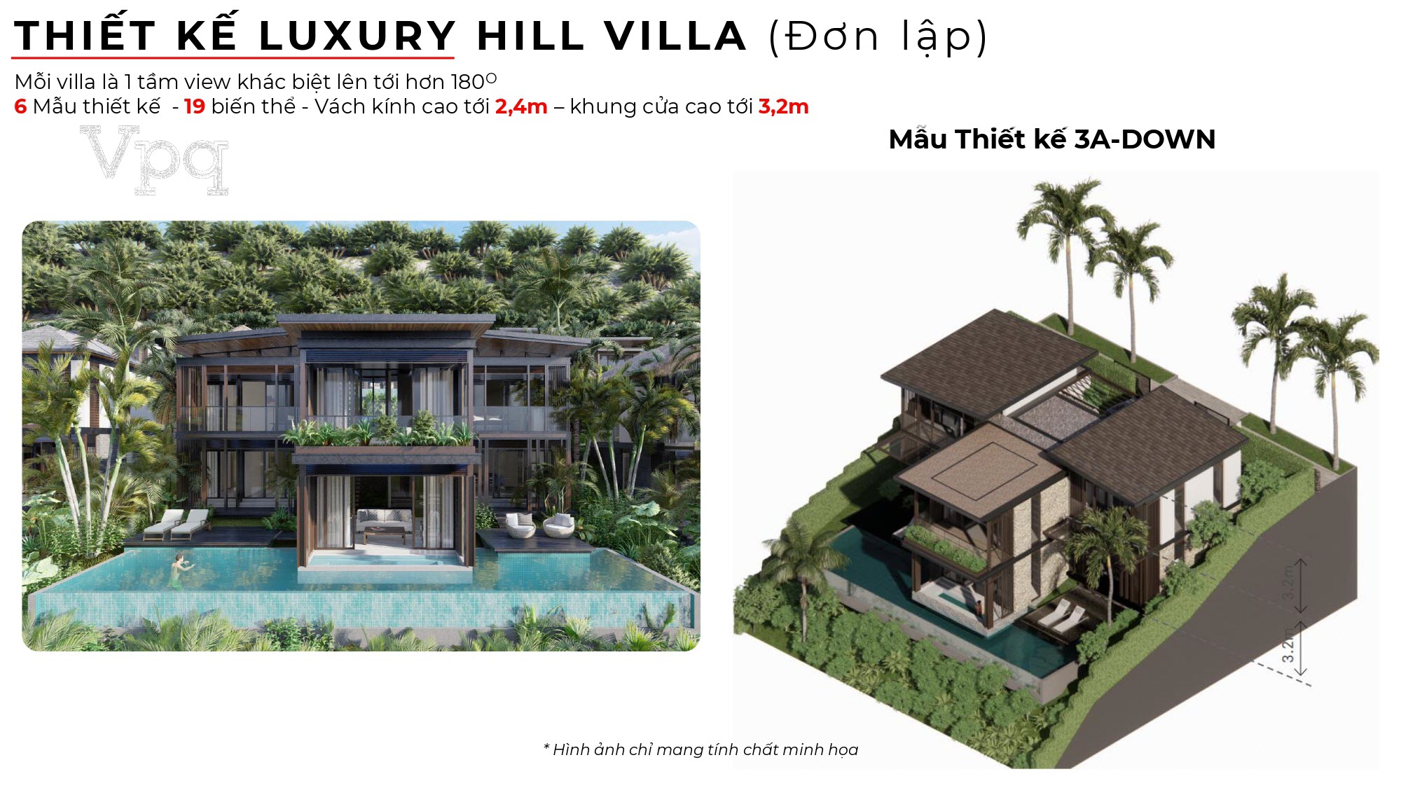Phối cảnh thiết kế Luxury Hill Villa