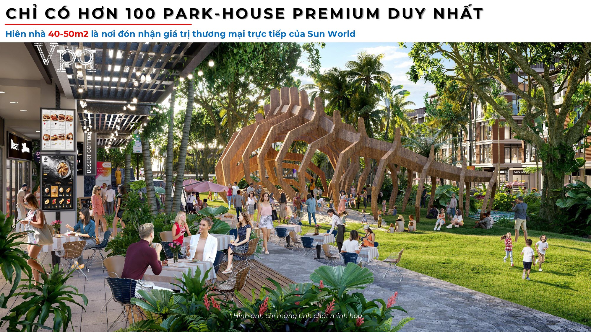 Thiết kế lối dạo bộ của Park-House Premium