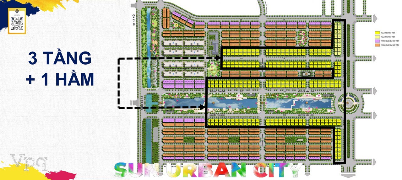 Vị trí biệt thự Sun Urban City