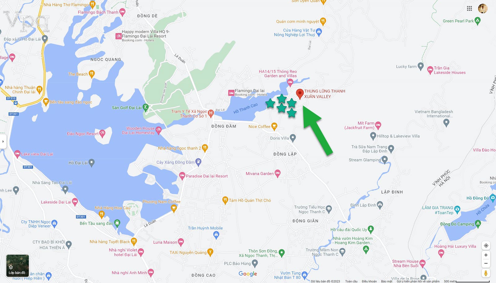 Vị trí dự án Thung Lũng Thanh Xuân trên Googlle Map