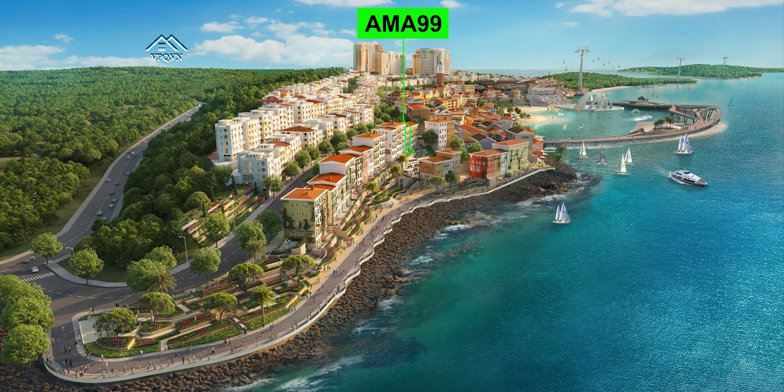 AMA99 - Shophouse Địa Trung Hải 2 mặt tiền trục diện biển