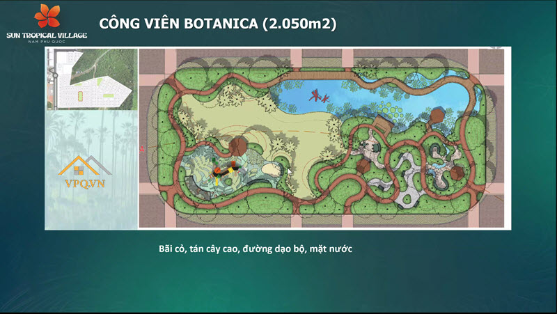 Thiết kế công viên Bonatica 2.050m2 tại làng nhiệt đới Sun Tropical Village