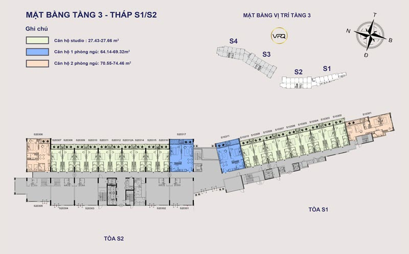 Mặt bằng căn hộ The Sea - Sun Grand City Hillside Residence