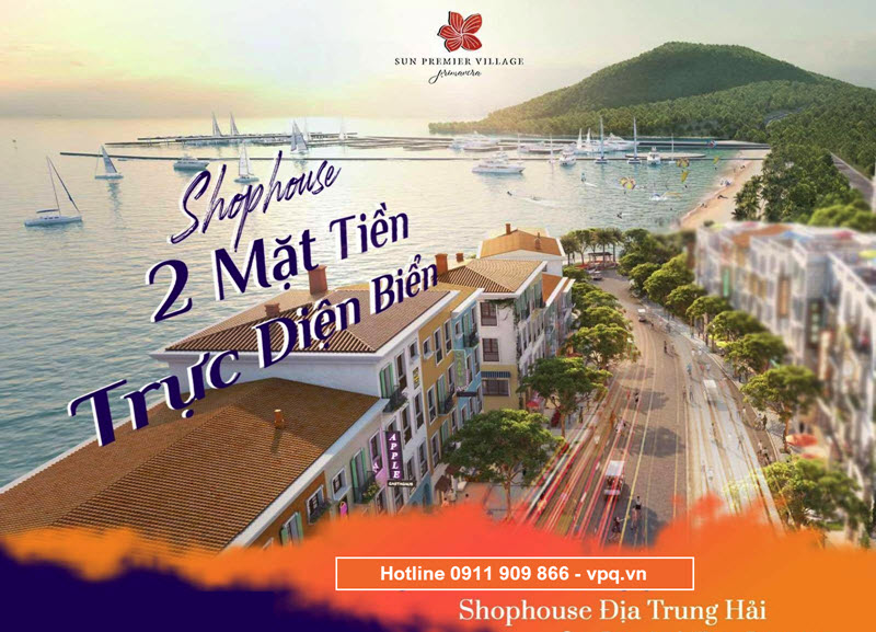 Mở bán 5 căn shophouse Địa Trung Hải 2 mặt tiền trực diện biển