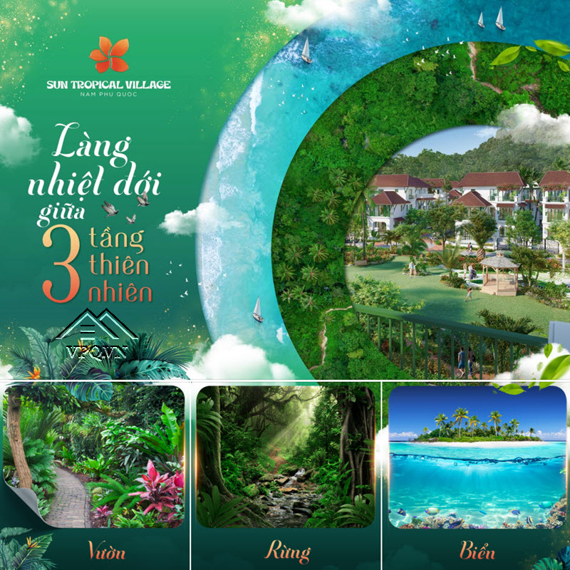 Sun Tropical Village - Ngôi nhà nhiệt đới có Vườn - Rừng - Biển