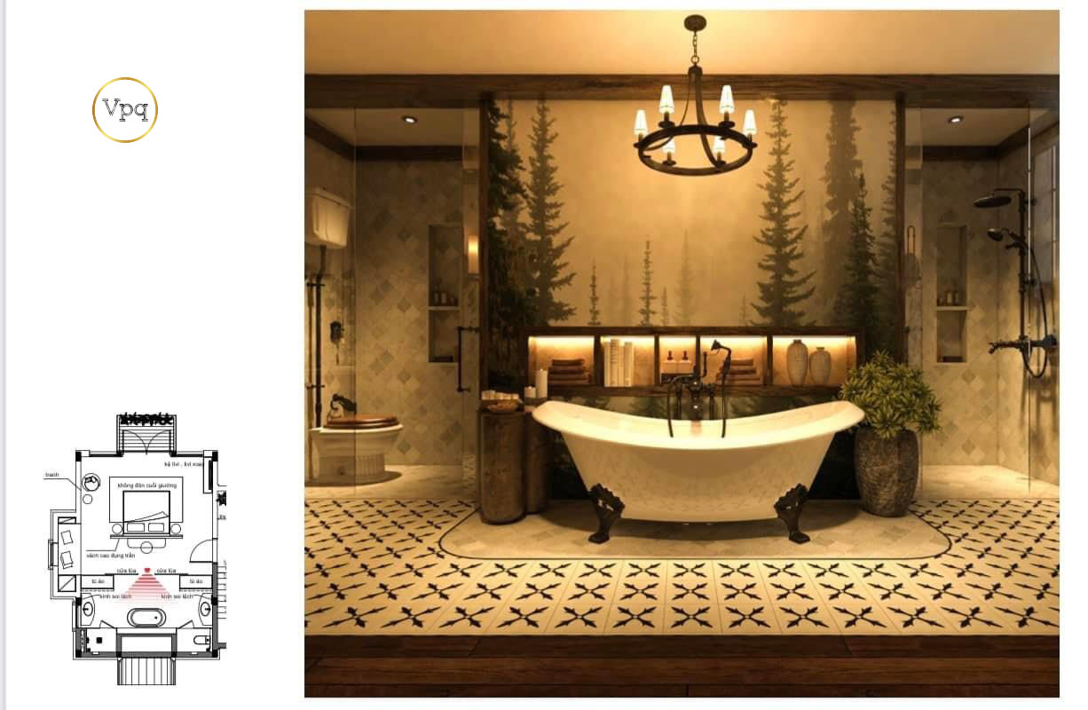 Thiết kế phòng tắm biệt thự Serena Valley Thanh Lanh