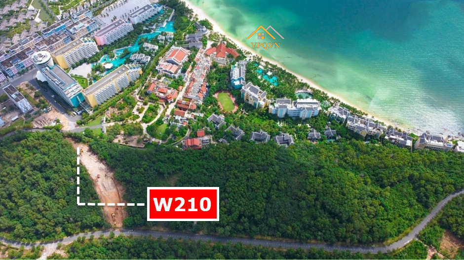 Vị trí thực tế biệt thự W210 Sun Tropical Village