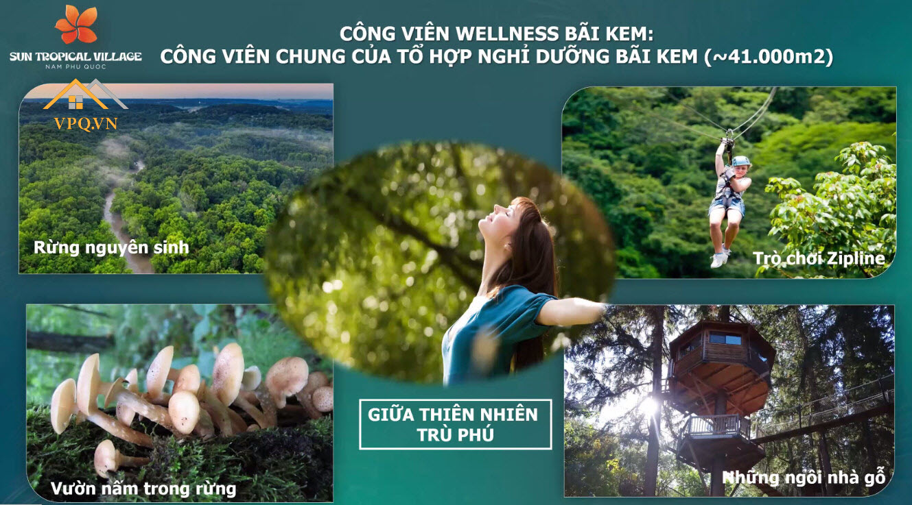 Hình ảnh minh họa công viên Wellness Bãi Kem Phú Quốc
