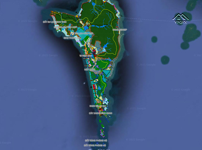 Bản đồ 486/QĐ-TTg - Điều chỉnh cục bộ Quy hoạch chung xây dựng đảo Phú Quốc, Kiên Giang đến 2030
